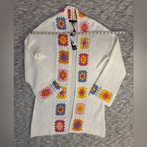 Charlie B Knit Crochet Cardigan Sz Medium NWT | Charlie B Cotton Cardigan Sz M - - Picture 7 of 12
